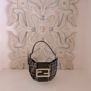 FENDI Zucca Mini Croissant Pochette bag